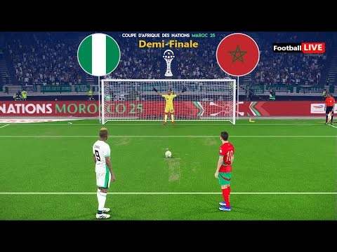 🔴PENALTIES : NIGERIA vs MAROC - Coupe d'Afrique des Nations 2025 | Simulation PES Gameplay