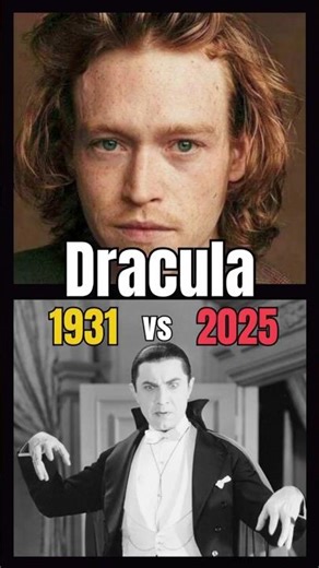 Dracula 1931 vs 2025. | Then and Now. #shorts #thenandnow #dracula