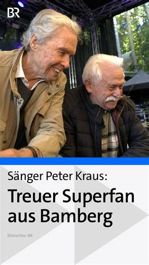 🎶🎙🎵 "Sugar Baby", „Alle Mädchen wollen küssen“, "Tutti Frutti" – das alles waren Hits von Peter Kraus! Diese waren Ende der 1950er, Anfang der 60er Jahre ganz oben in den Hitparaden. Entertainer und Sänger Peter Kraus ist mittlerweile 86 Jahre alt und steht immer noch auf der Bühne, wie vor kurzem in Wunsiedel. Und: der Alt-Rock'n-Roller hat immer noch treue Fans, die jede Liedzeile mit geschlossenen Augen mitsingen können. Der wahrscheinlich treueste Fan von allen ist Paul Schwegler aus Bamb