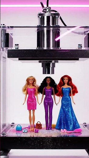 Crushing Barbie Dolls with Glitter Explosion ✨👱‍♀️ | Viral ASMR Short