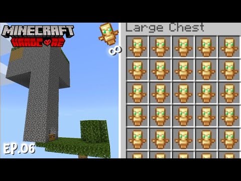 ทำฟาร์ม totem แบบเกือบง่าย(แต่ทำโครตลำบาก) | Minecraft Hardcore Ep.06
