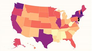 Map Shows States With Lowest Property Taxes