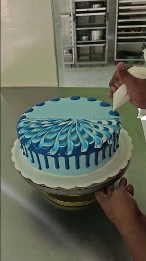 Decorado de pastel color azul bonito #tutorialscake #cake #decoraciondepasteles