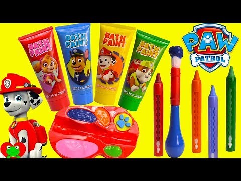 Paw Patrol Plays With Colorful Finger Paints