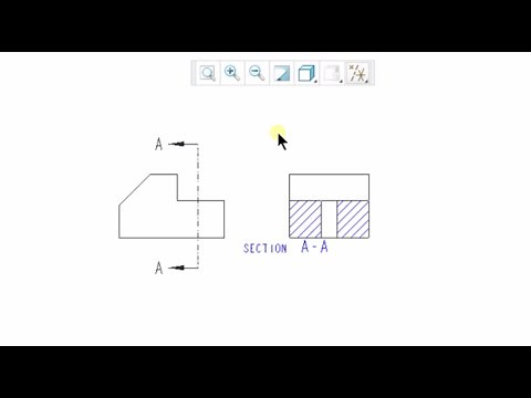 PTC Creo(Pro/E) Creat section view( 断面図作成)