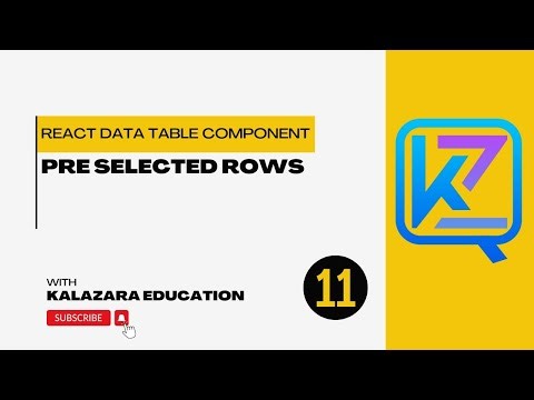 React Data Table Tutorial - 11 - Pre Selected Rows
