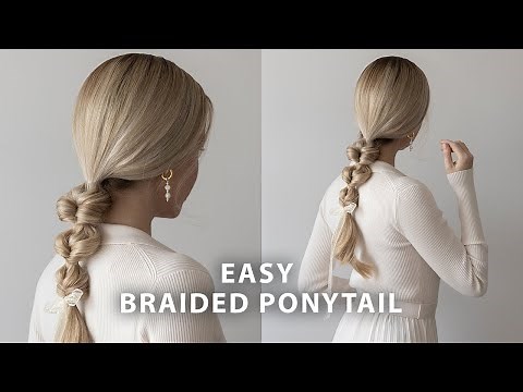 EASY BRAIDED PONYTAIL HAIRSTYLE ❤️