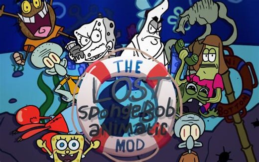 【FNF丨超优质Mod丨分P】The Lost SpongeBob Animatic Mod (DEMO) 全流程！！！
