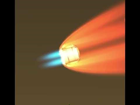 Venera probe re-entry