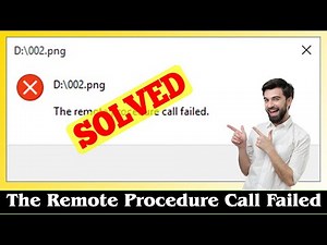 [SOLVED] The Remote Procedure Call Failed Error Problem