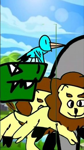 animals run stampede cartoon by nick