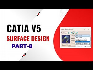CATIA V5 Surface Design Tutorials Part-8 | Swept Surface-Circle