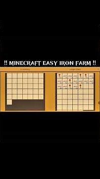 💸!! MINECRAFT EASY IRON FARM !!💸 #reels #minecraft #gaming #vairal