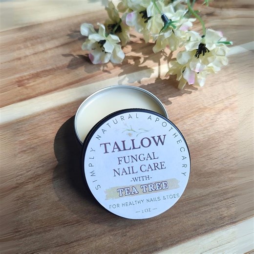 Nail Fungus Tallow Balm With Tea Tree Oil - Natural Antifungal Treatment - No Chemicals - Made in USA - Etsy