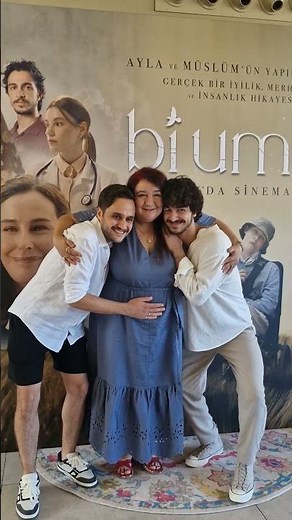 Hülya Duyar, the Gülsüm Mother in the movie Bi Umut, and her children