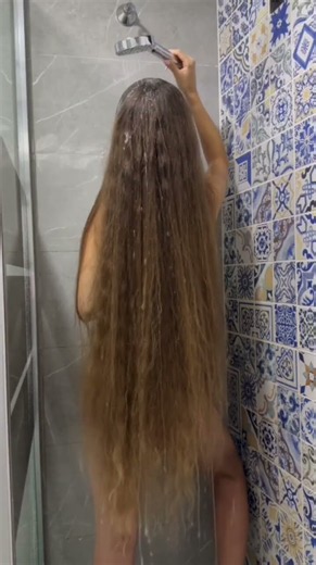This Is How I Wash My Extremely Long Hair ✨️Long Natural Washing Video & Care 🧜‍♀️