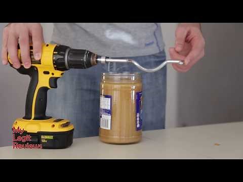 EASIEST WAY TO STIR NATURAL PEANUT BUTTER | Peanut Butter Power Mixer