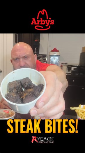 Ryback Reeves on Instagram: "New Ryback TV Feeding Time drops today at 9 a.m. Pacific on Ryback TV. This week I’m taking on @Arbys brand new steak bites lineup. The steak bite bowl, the steak bite sandwich, and the steak bites themselves all go under The Big Guy’s microscope as I shoot straight and let you know exactly what I think. I’ll be ranking the three items from best to worst, and we’ll find out together if this is truly premium steak or if it comes up just a bit short on expectations. Ha