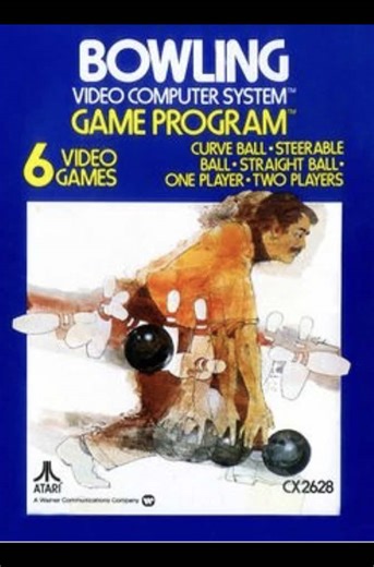 Bowling is a 1979 sports video game developed by Larry Kaplan and published by Atari, Inc. for the Atari 2600. It is a simulation of tenpin bowling and sees the player attempting to knock down as many pins as possible with a ball in order to acquire a high score. #atari #retrogames #retro #bowling #nostalgia