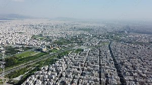 Tehran city view from Milad Tower - Tehran Tower, Tehran, Iran, Western Asia, Asia, Middle East