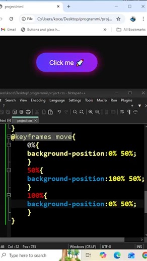 Button Animation css.