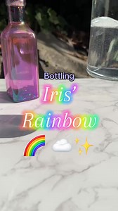 551K views · 11K reactions | My new Iris' Rainbow decorative potion bottle is up now in my shop! This one is limited edition and won't be restocked once it sells out. #potion #potions #potionbottle #iris #aphrodite #greekmythology #mythology #decor #bookshelfdecor #fantasy #art #artist | Forbidden Forest Apothecary | Facebook
