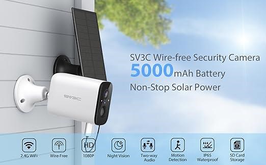 SV3C Wireless Solar Camera Outdoor for Home Security