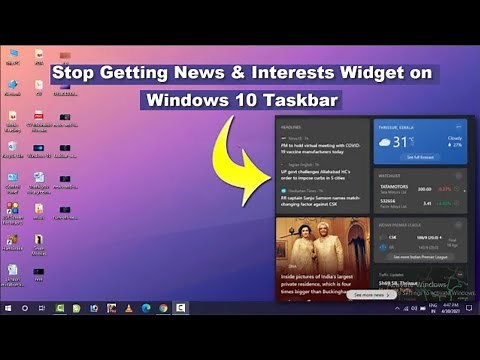 How to disable/remove news feed from taskbar in windows 10