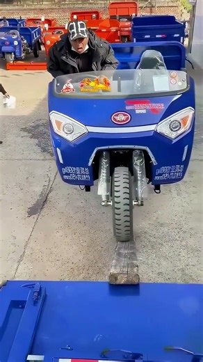 Tricycle Crossing a Log: Testing Balance and Power!