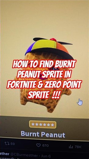 HOW TO FIND BURNT PEANUT SPRITE FORTNITE & ZERO POINT SPRITE LOCATION #fortnite #shorts