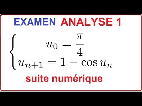 suite numérique examen analyse 1 s1 math info