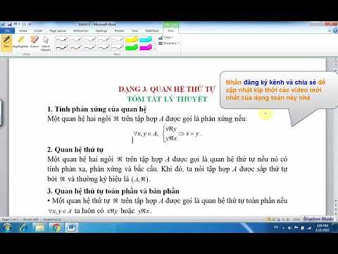 Quan hệ thứ tự | Tóm tắt lý thuyết