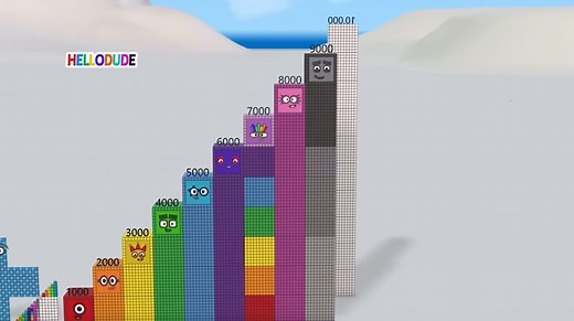 numberblocks 阶乘 500 与 20000 与 500000000 亿 / 学习大数