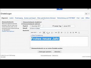 Gmail: Automatische E-Mail-Antwort