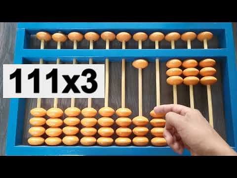 Ábaco soroban o ábaco japonés - Tutorial 7 / Multiplicación por un dígito