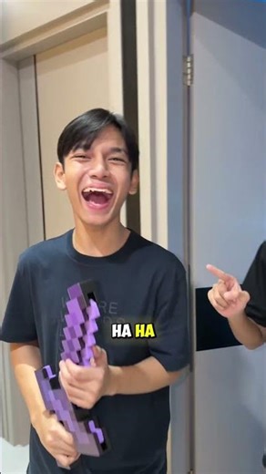 pamerin pick axe minecraft ke adek gua liat reaksi nya cok😭 #freefire #andrast