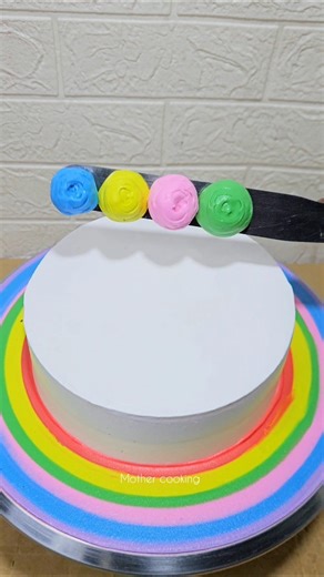 New Look Rainbow Cake Decoration ideas #shorts #trnding #rainbow #cakedesign #cakeideas