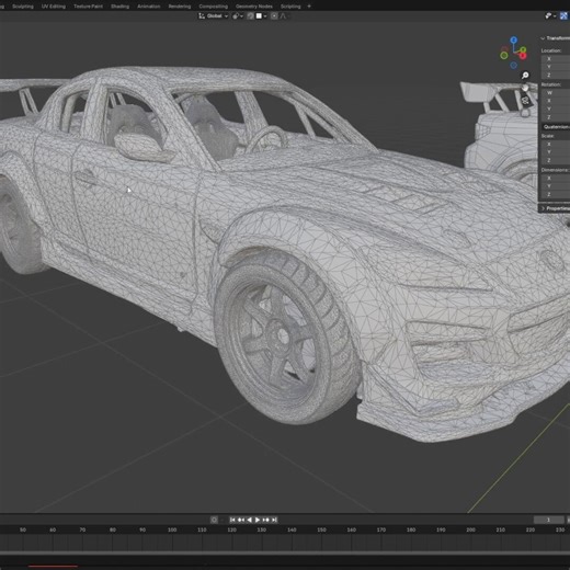 What about a 2 day version?After @andrewpprice posted about the two extremes (fully manual vs fully AI car modeling), I wanted to try a hybrid approach. Not sure if his examples were more film or game-focused, but I’m aiming for a game-ready asset.Using @AssetHub_io for the main workflow hub. Because of the canvas and part splitting tools , iterating is smooth here.Generating high poly meshes with Tripo inside AssetHub. Retopoly with Hunyuan 3D Studio. Texturing with Trellis2 in ComfyUI. Did som