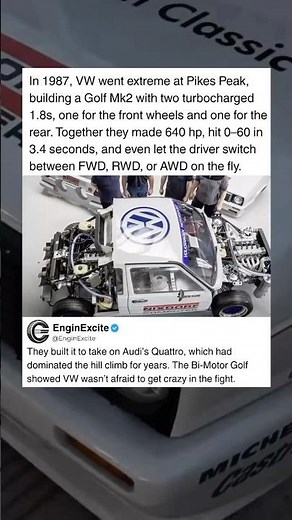 Two Engines in a VW Golf #car #volkswagen #engine