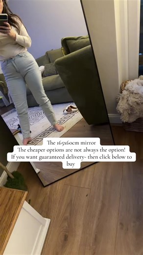 These mirrors are insane- and they have lots of sizes available. They even have the next size up; which I would absolutely LOVE ❤️ Click the shopping basket to buy 😘😍 #fulllengthmirror #mirrorsoftiktok #tiktokmademebuylt #dealdrops