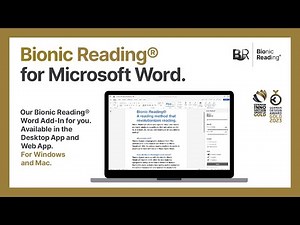 Bionic Reading® for Microsoft Word. | Bionic Reading®🇨🇭