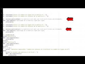 Produit de deux matrices en Python