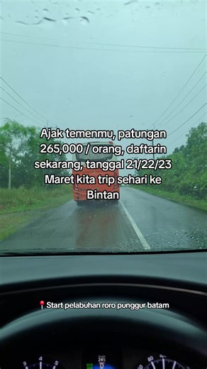 One Day Trip Bintan & Tanjung Pinang Spesial Idul Fitri 2026 super murah cukup bayar Rp 265,000 / Orang aja‼️ Jadwal : 21,22,23 Maret 📍Destinasi: - Sleeping Budha - Gurun pasir - Telaga Biru - Patung 1000 - Lagoi Bay & Beach - Oleh oleh Bintan 📍Sudah Termasuk: - Transportasi Bus AC - Tour guide - Mineral water - Makan siang - Tiket masuk wisata - Tiket kapal PP Batam Daftar dari sekarang sebelum kehabisan kuota, kuota mulai menipis. Informasi & Pendaftaran : ☎️ 62838-0986-1447 Miya ☎️ 62838-79
