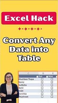 Excel Tables Made EASY with This ONE Simple Trick