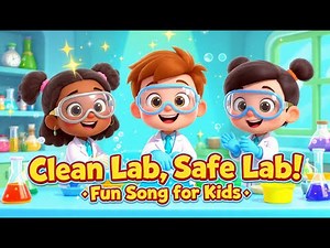 Clean Lab, Safe Lab! 🧪 Fun Lab Safety Song for Kids ‪@CuteCuddles-imran‬
