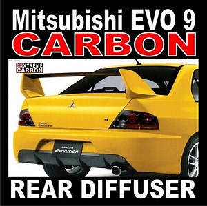 Real Carbon OEM Style Rear Bumper Diffuser "Fits" Mitsubishi Evo EVOLUTION 9 | eBay