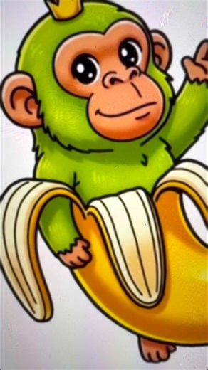 How to Draw Chimpanzini Bananini Step by Step | Cute Monkey Cartoon Drawing Tutorial#shorts