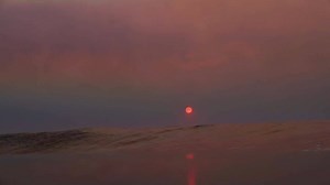 dreamy sunrise in the ocean, smoke on the horizon music by Petit Biscuit ‘follow me’ | Ryan Pernofski