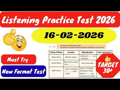 IELTS LISTENING TEST 2026 | IELTS LISTENING PRACTICE TEST WITH ANSWERS 2026