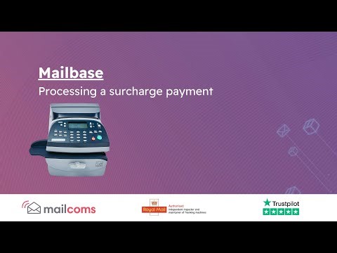 Mailbase - Processing a surcharge payment